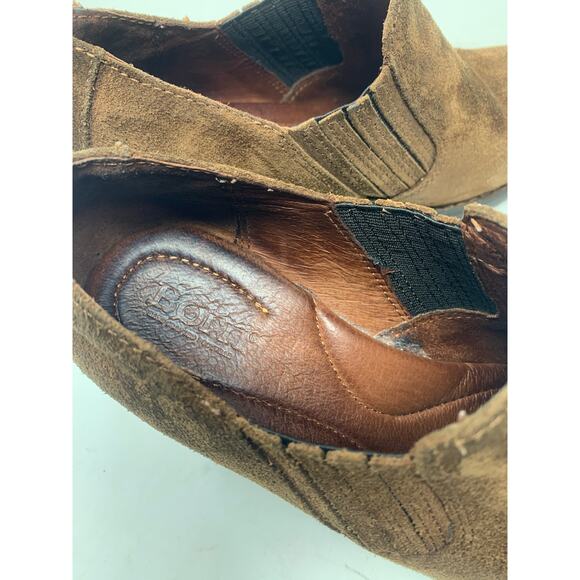 Born Fredrika Brown Suede Ankle Booties 2.5" Block Heel Women's 8 - Picture 4 of 8